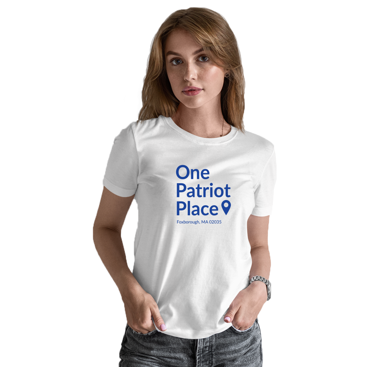 New England Football Stadium Women's T-shirt | White