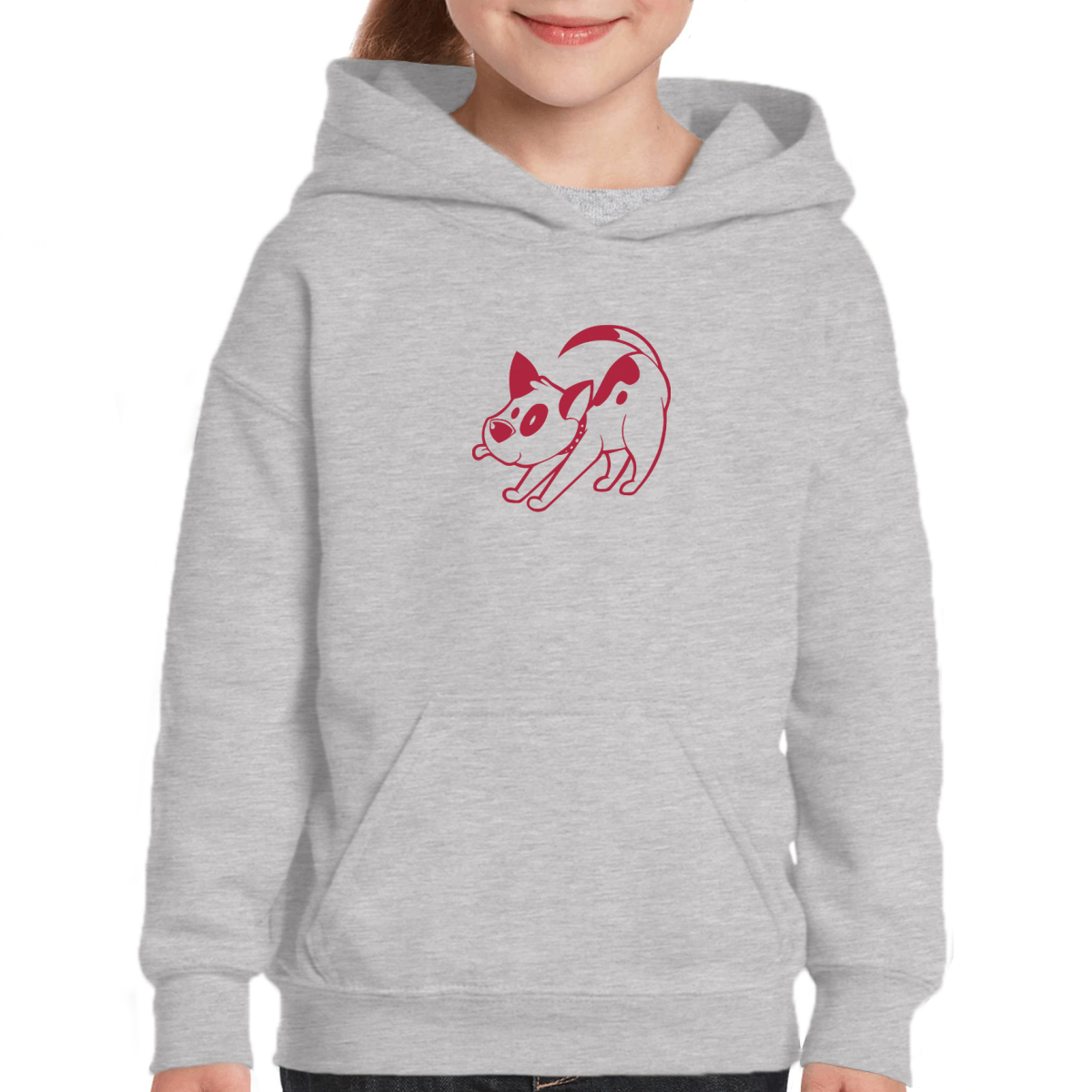 Bull Terrier  Kids Hoodie | Gray