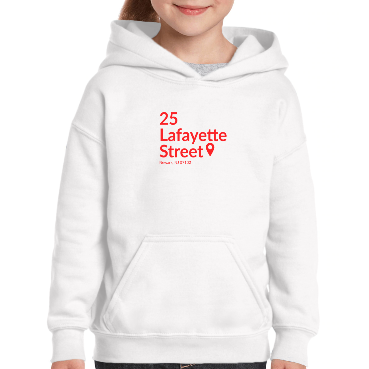 New Jersey Hockey Stadium Kids Hoodie | White