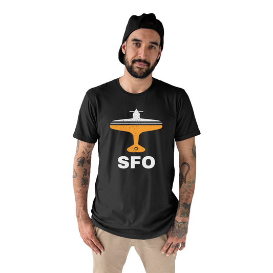 Fly San Francisco SFO Airport Men's T-shirt | Black