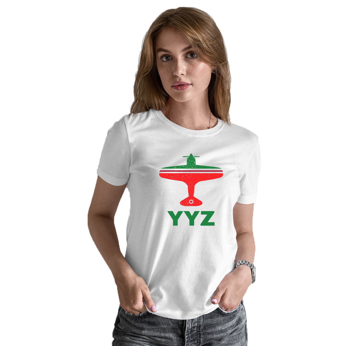Fly Toronto YYZ Airport Women's T-shirt | White