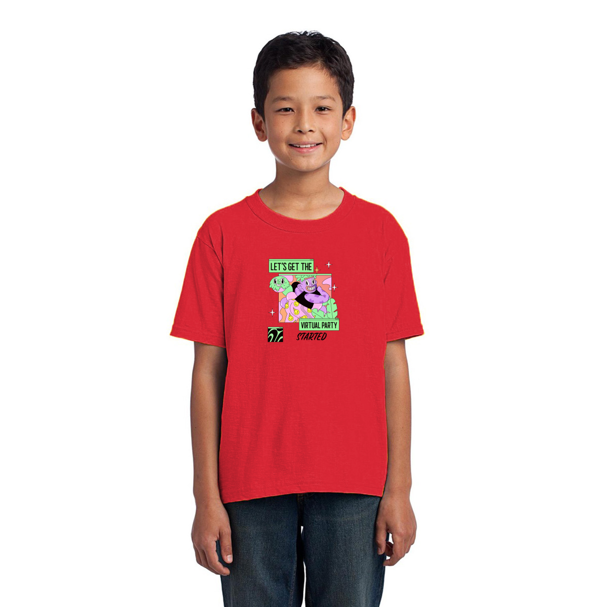 Let's get the virtual party started Toddler T-shirt | Red
