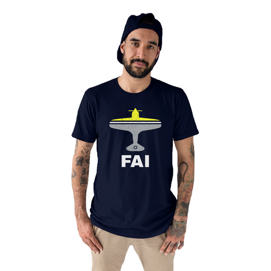 Fly Fairbanks FAI Airport Men's T-shirt | Navy