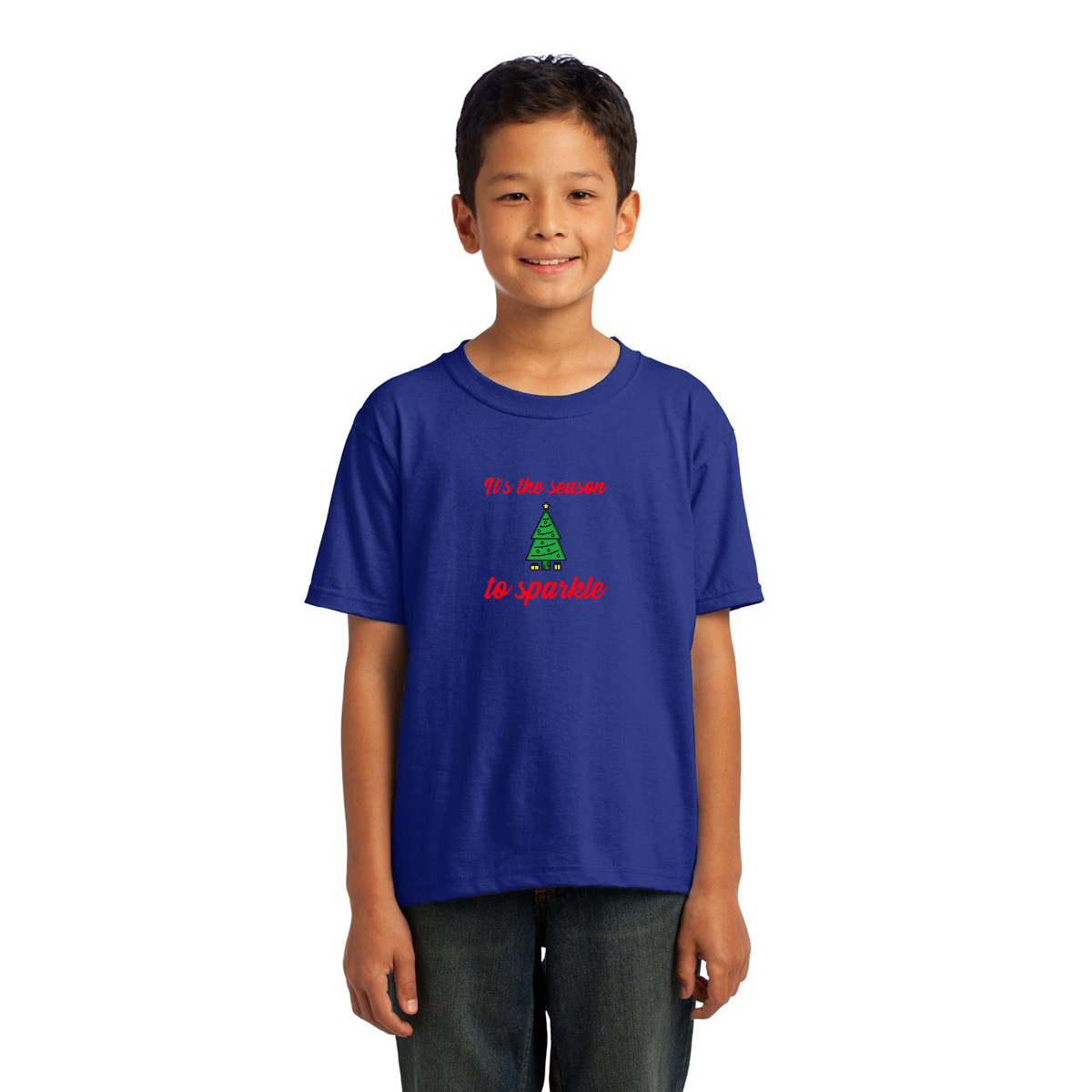 It is the Season to Sparkle Kids T-shirt | Blue