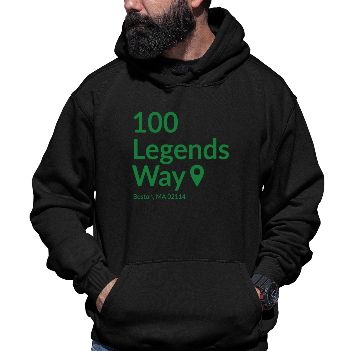 Boston Basketball Stadium  Unisex Hoodie | Black