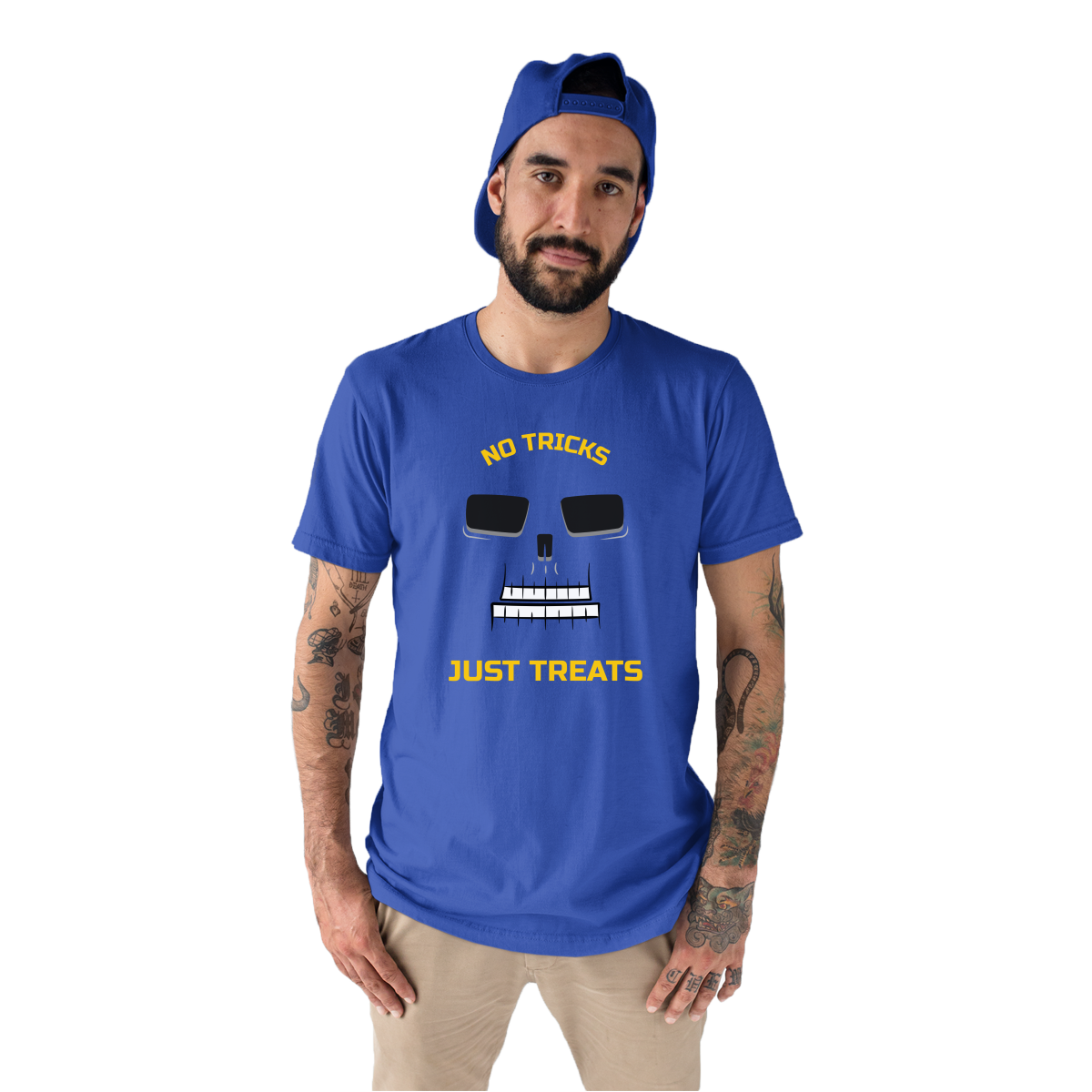 No Tricks Just Treats Men's T-shirt | Blue