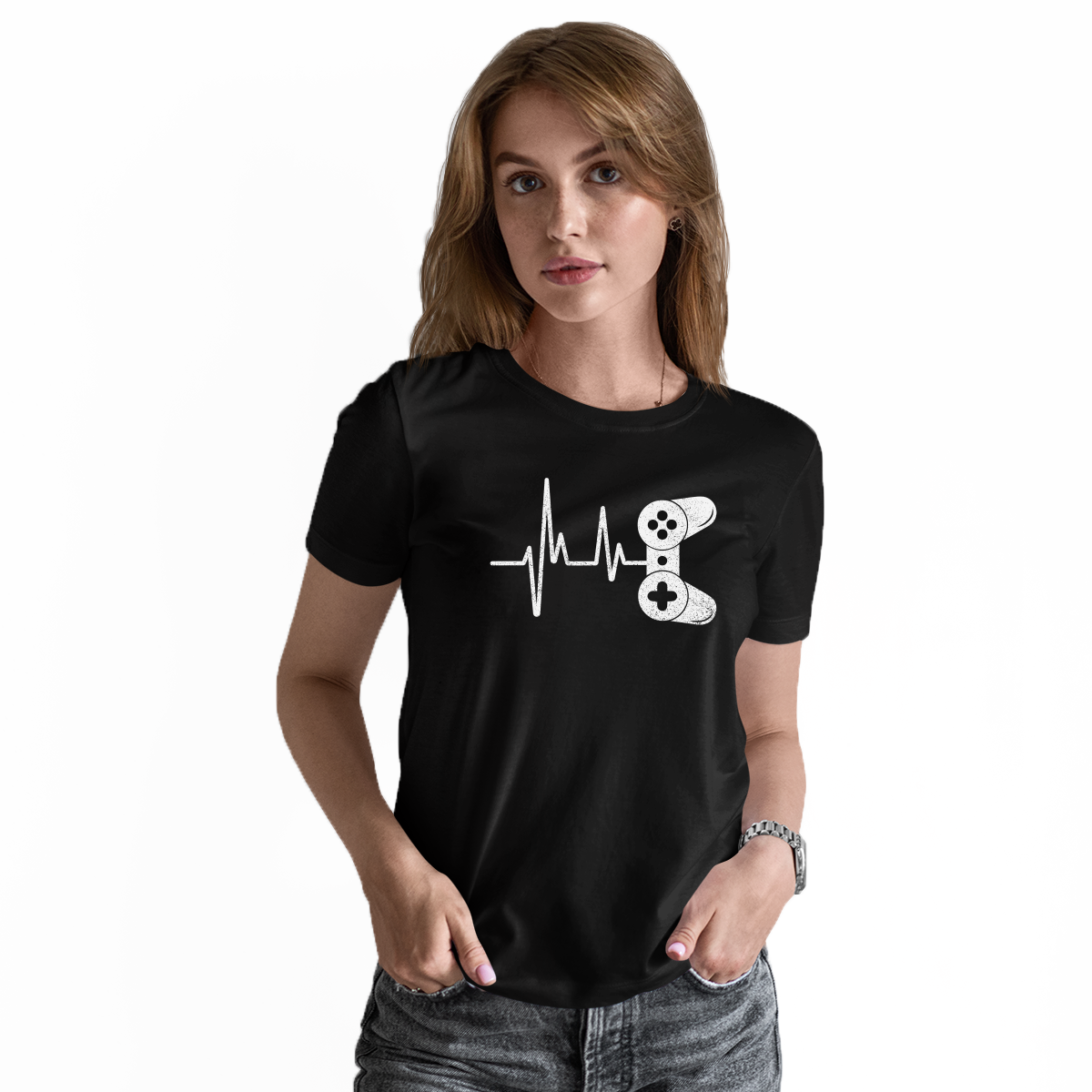 Gamer Heartbeat Women's T-shirt | Black
