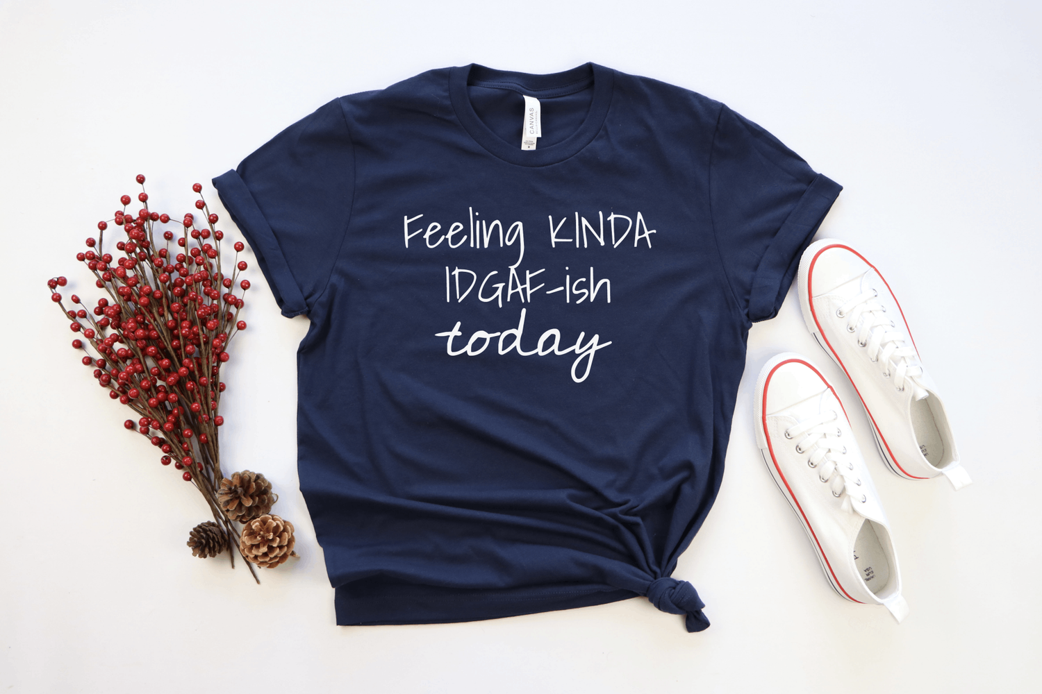Feeling Kinda IDGAF-ish Today Men's T-shirt | Navy