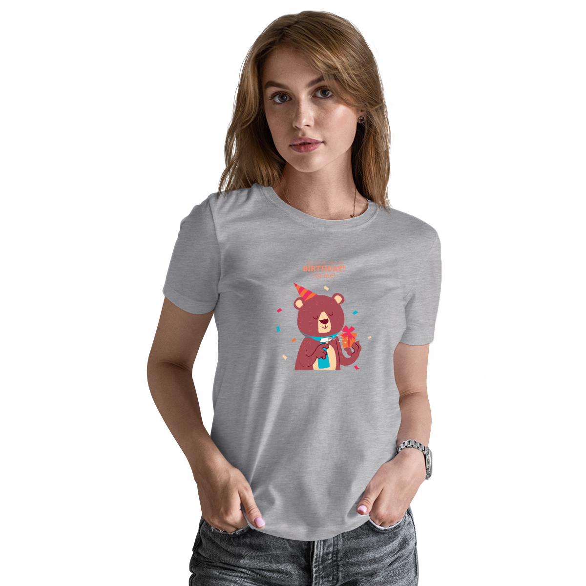 Happy (social distanced) birthday for me  Women's T-shirt | Gray