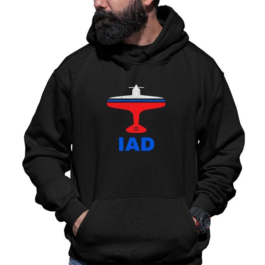 Fly Washington D.C. IAD Airport Unisex Hoodie | Black