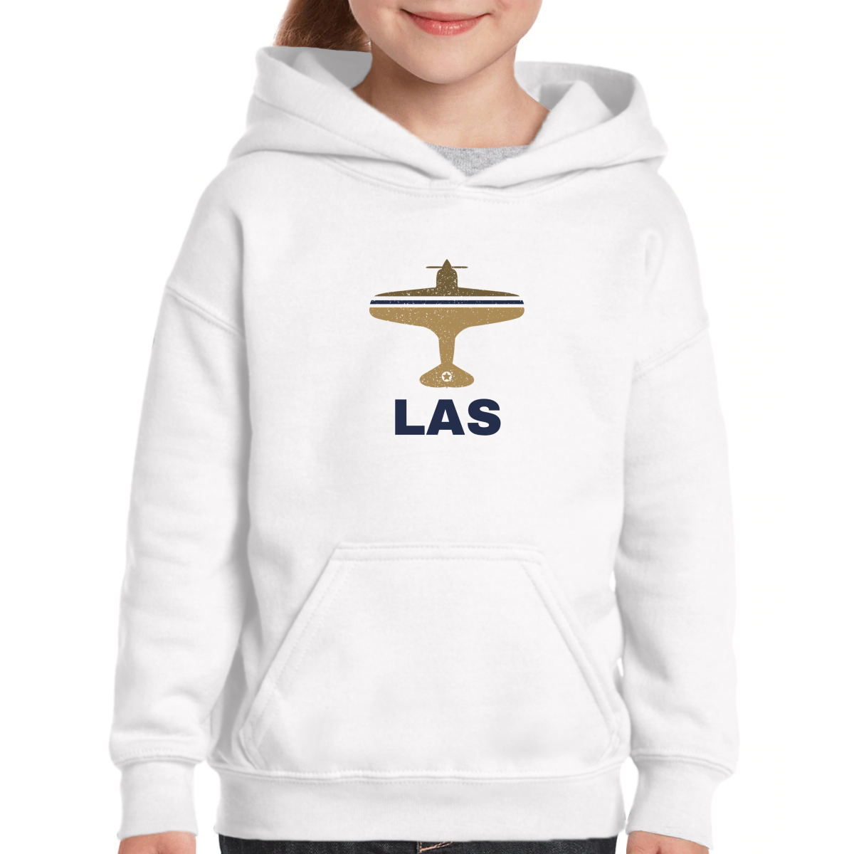 Fly Las Vegas LAS Airport Kids Hoodie | White