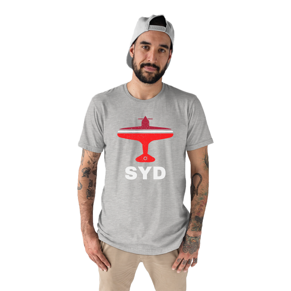 Fly Sydney SYD Airport  Men's T-shirt | Gray
