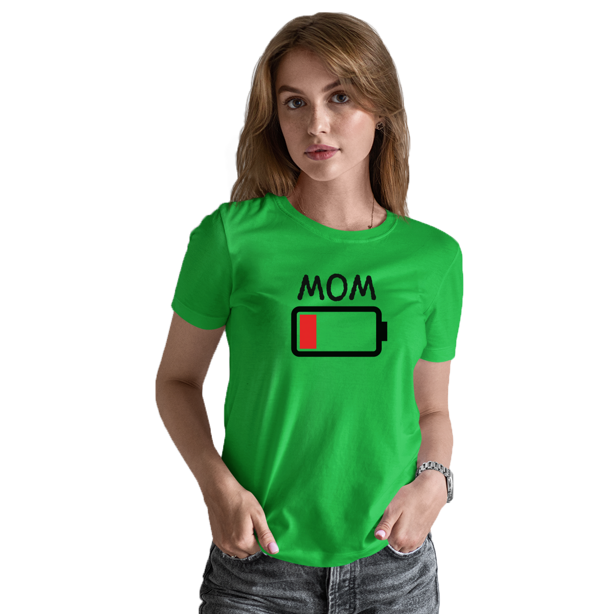 Low Battery Mom Women's T-shirt | Green
