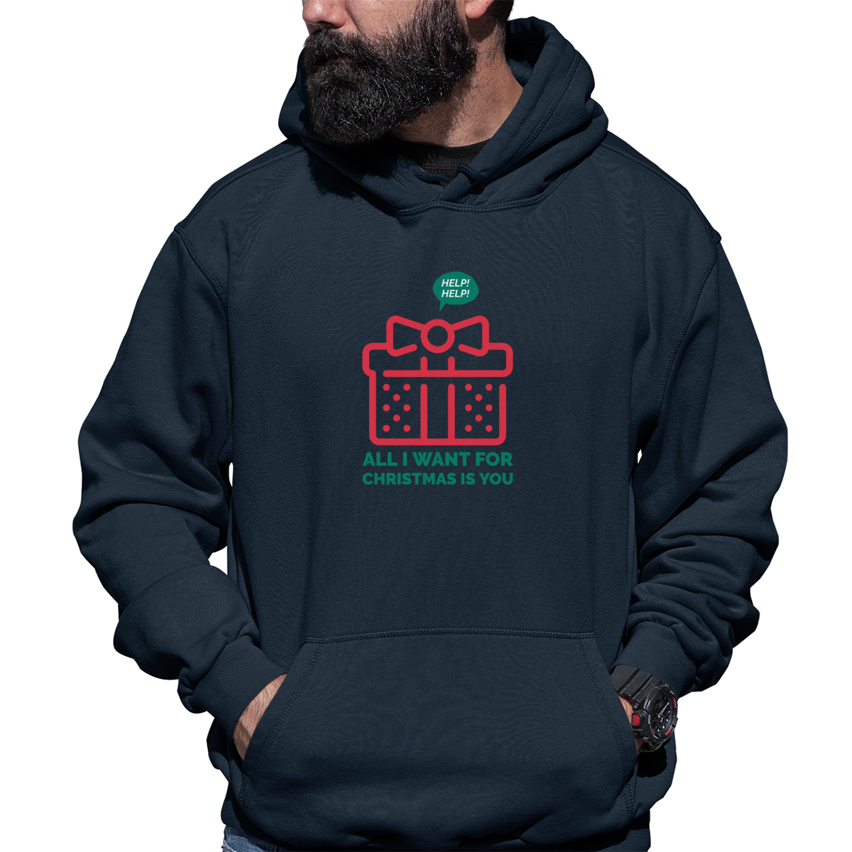 All I Want For Christmas Is You Unisex Hoodie | Navy
