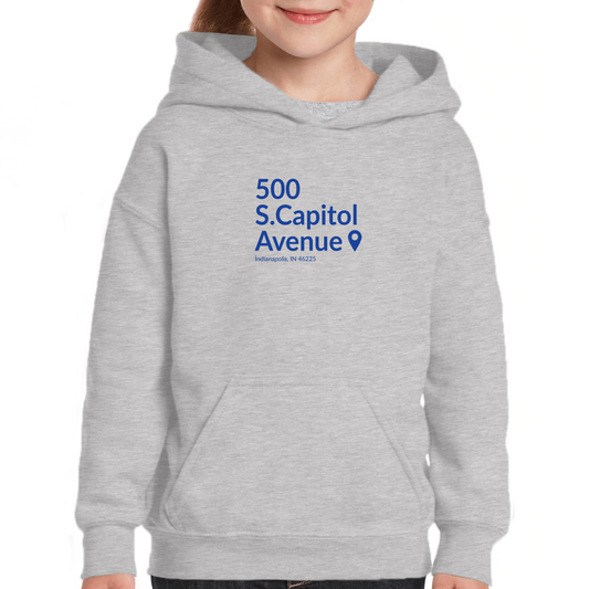 Indianapolis Football Stadium Kids Hoodie | Gray