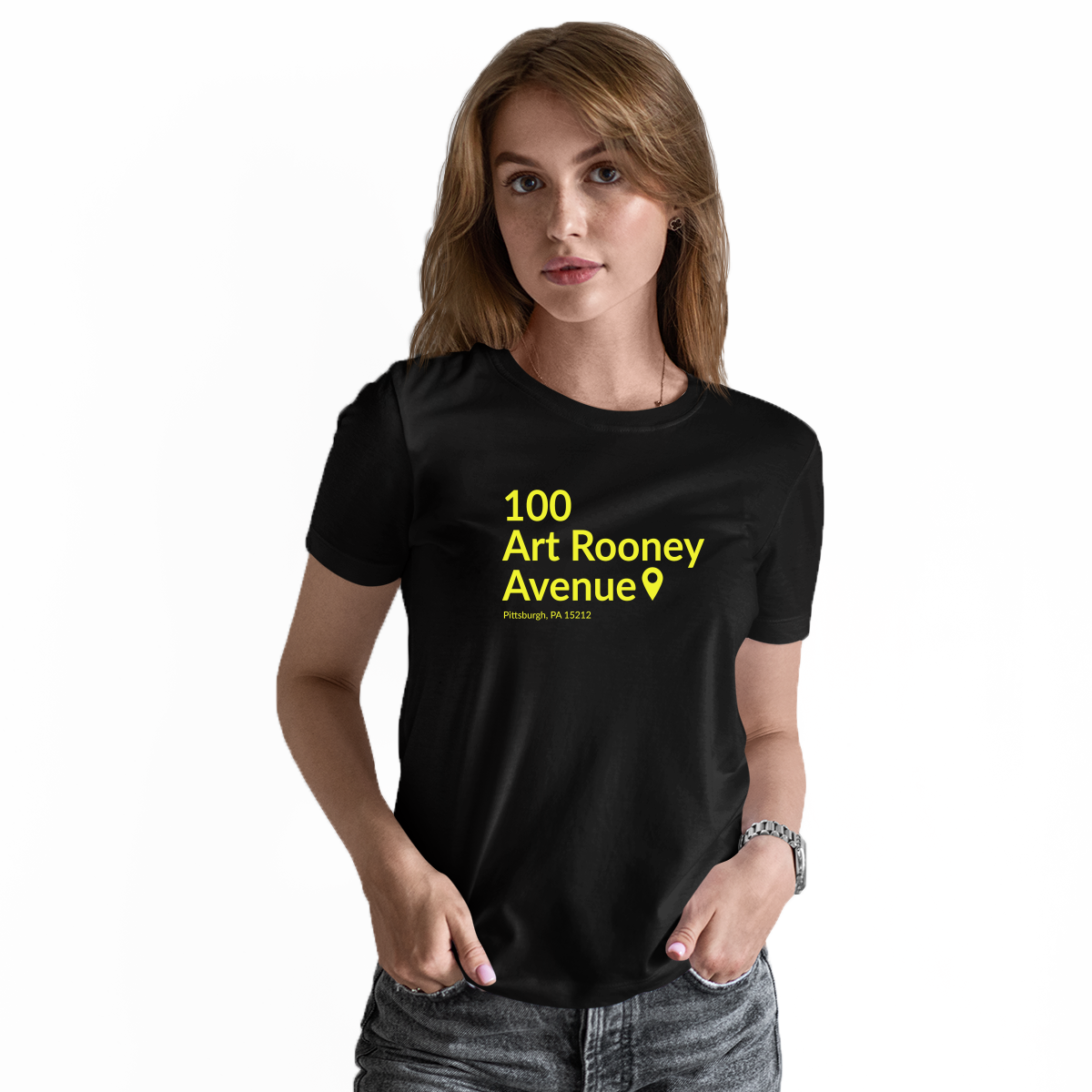 Pittsburgh Football Stadium Women's T-shirt | Black