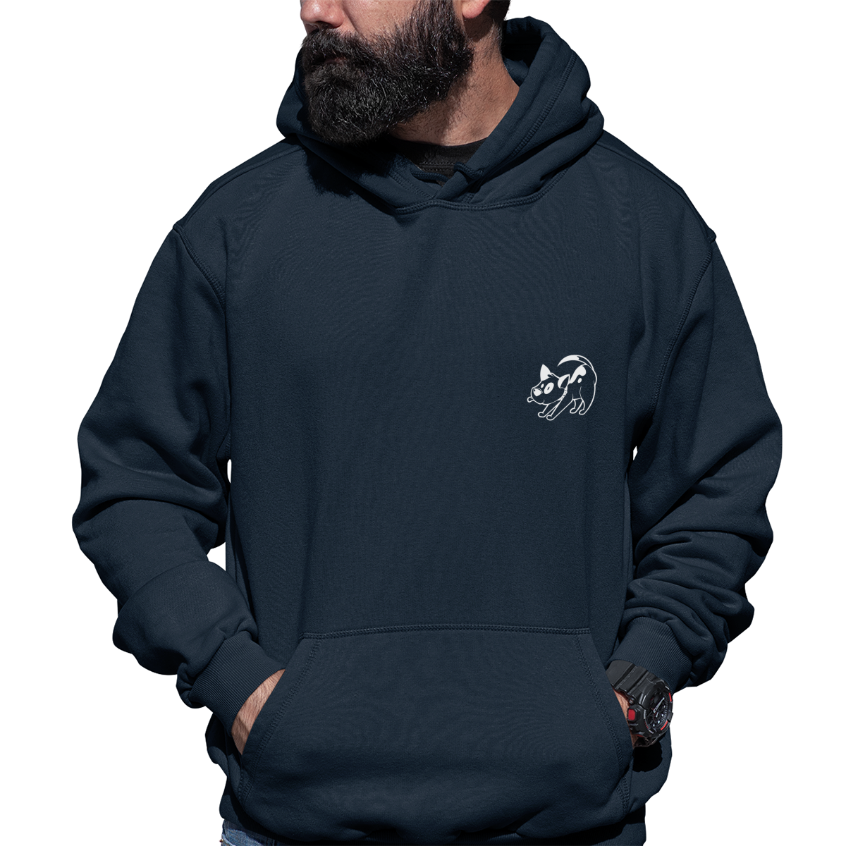Bull Terrier  Unisex Hoodie | Navy