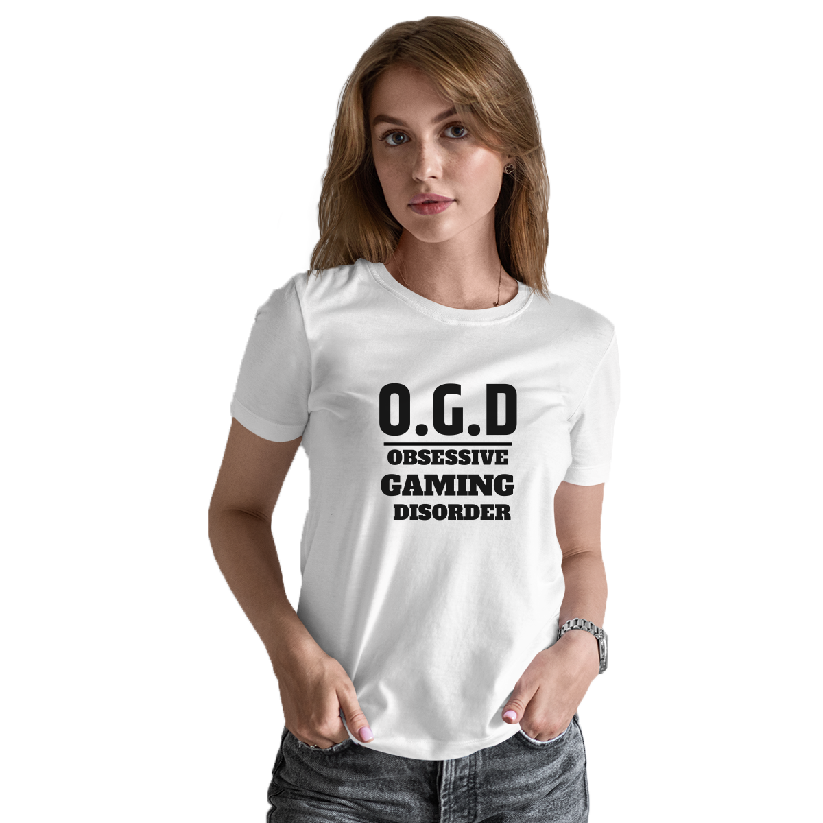 O.G.D Obsessive Gaming Disorder Women's T-shirt | White