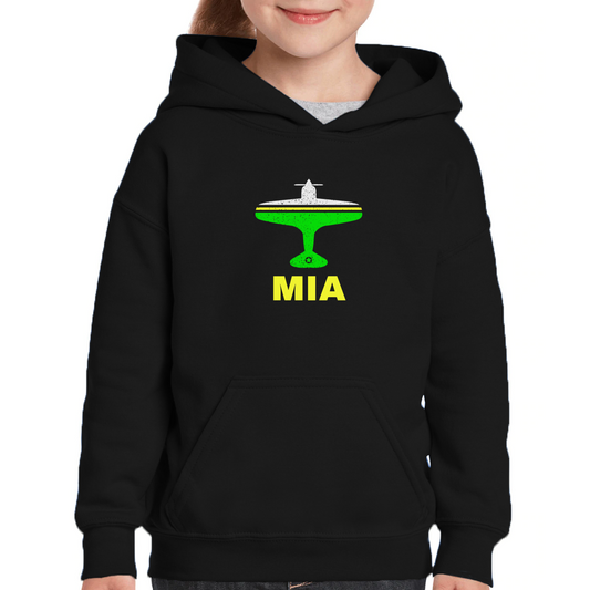 Fly Miami MIA Airport Kids Hoodie | Black