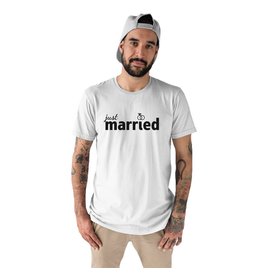 Just Married  Men's T-shirt | White