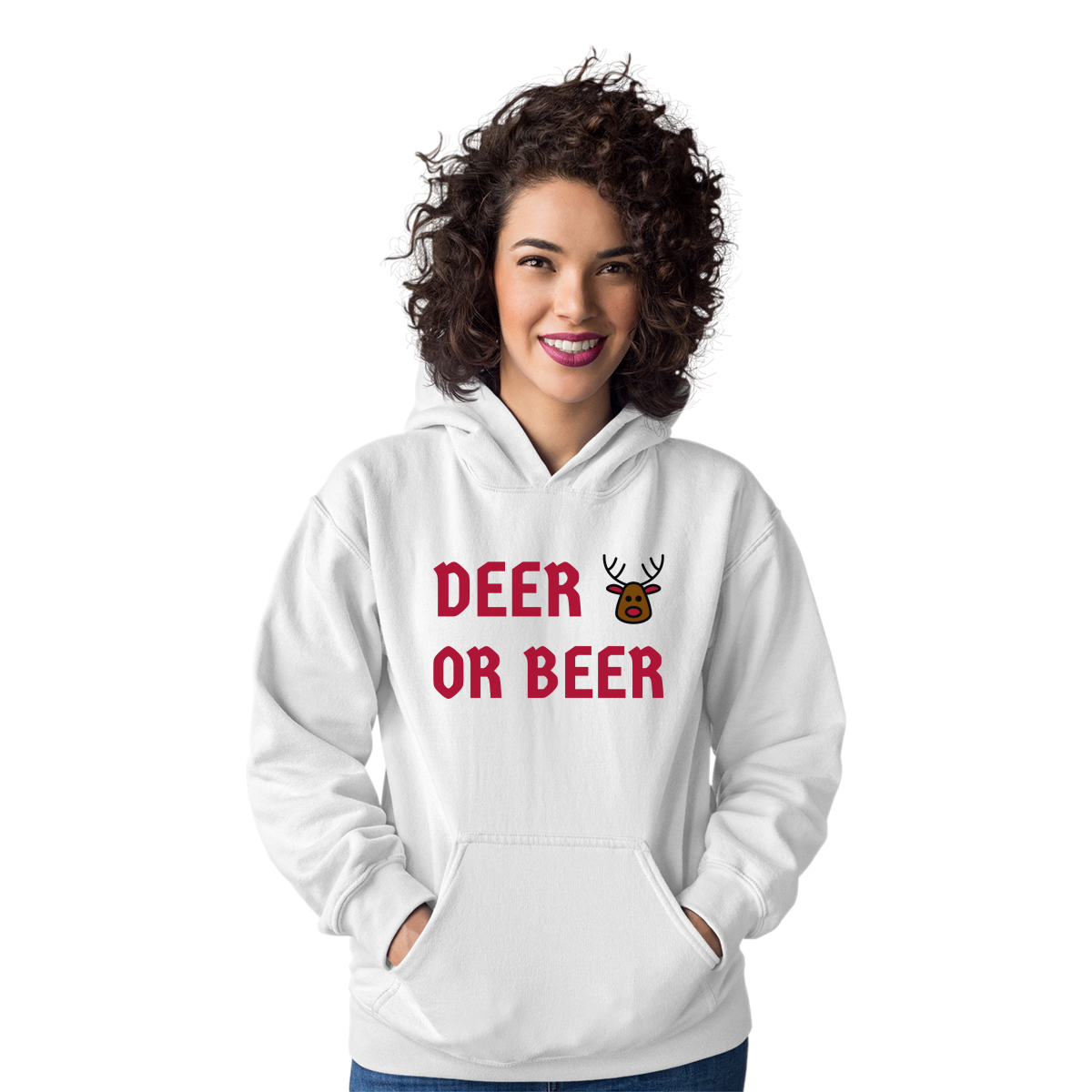 I Don't Have a Red Nose Unisex Hoodie | White