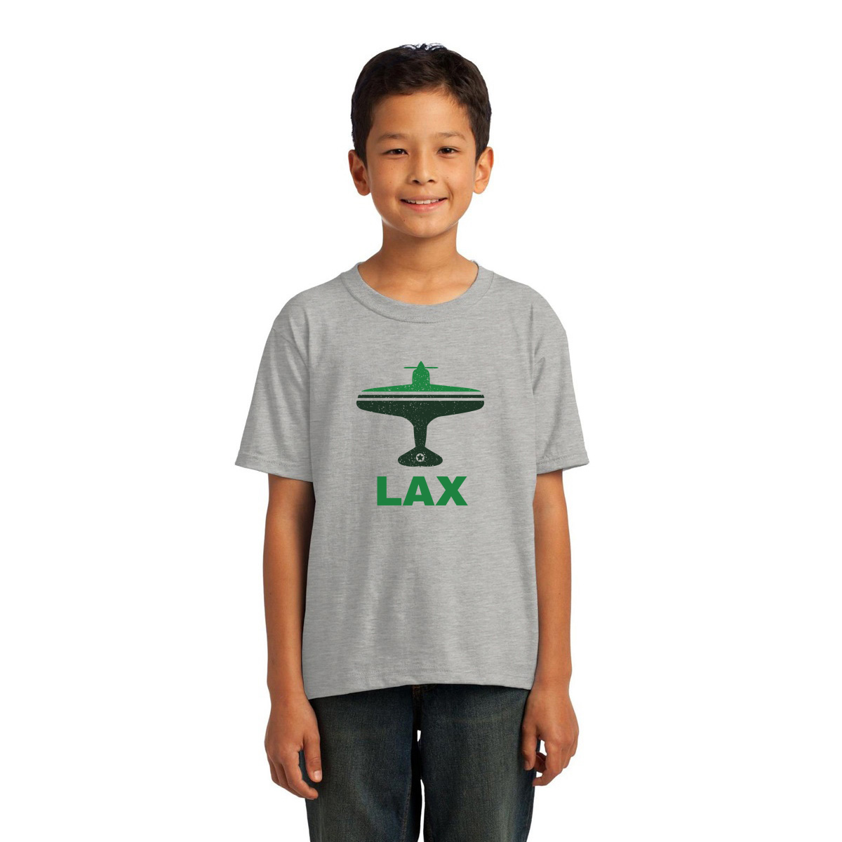 Fly Los  Angeles LAX Airport Kids T-shirt | Gray
