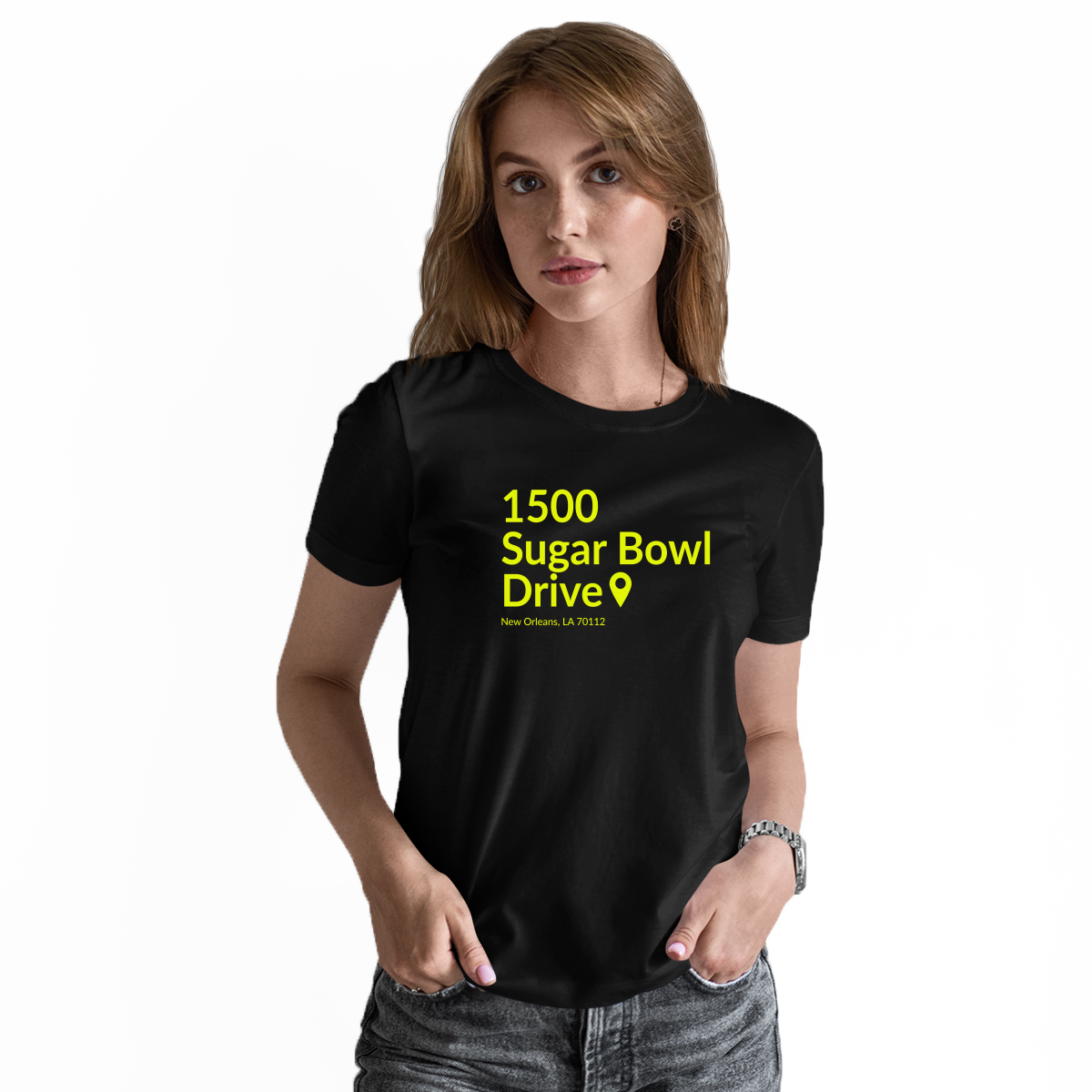New Orleans Football Stadium Women's T-shirt | Black