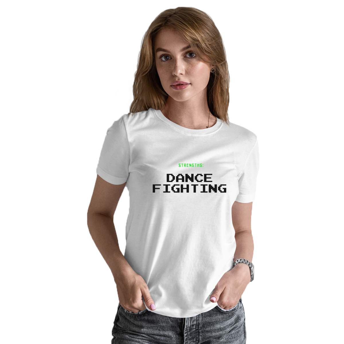 Strengths Dance Fighting  Women's T-shirt | White