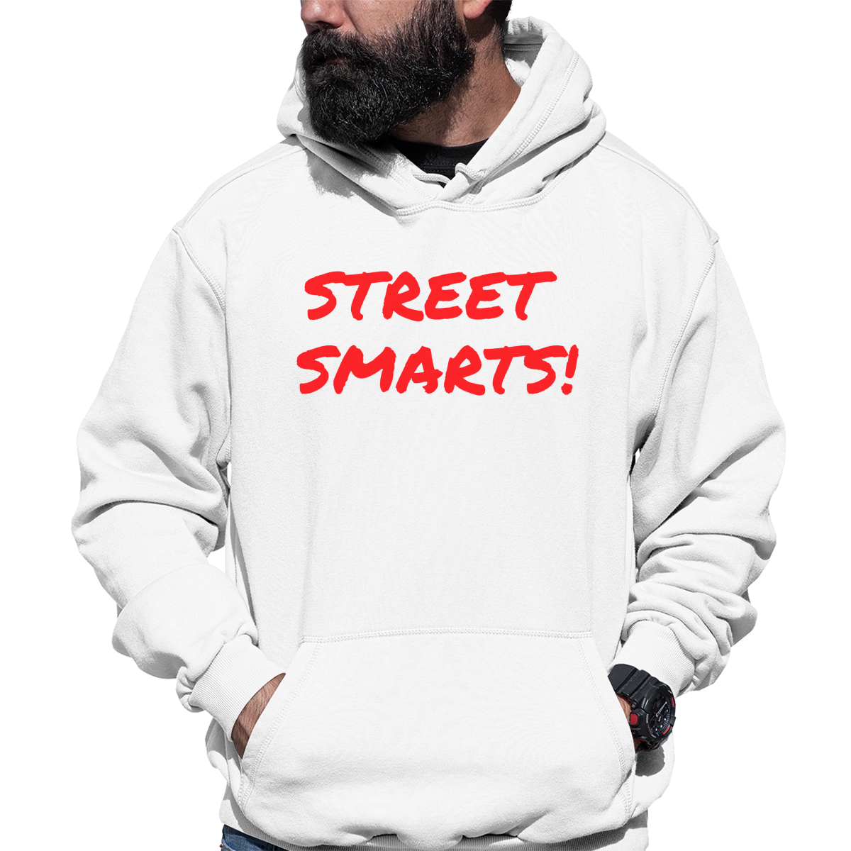 Street Smarts  Unisex Hoodie | White