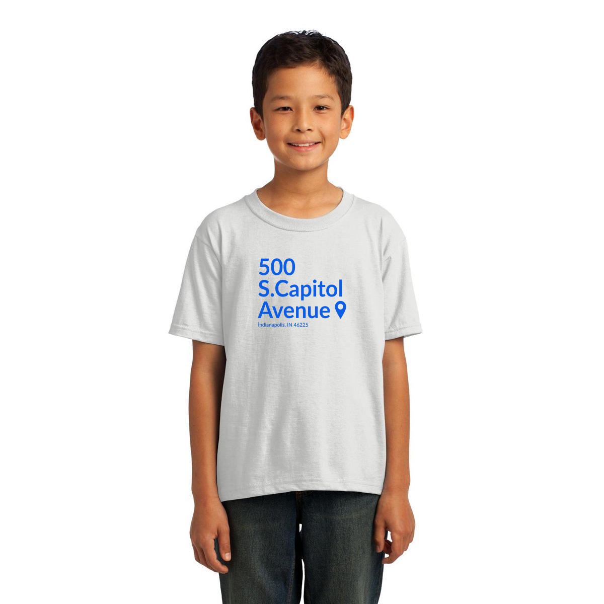 Indianapolis Football Stadium Kids T-shirt | White