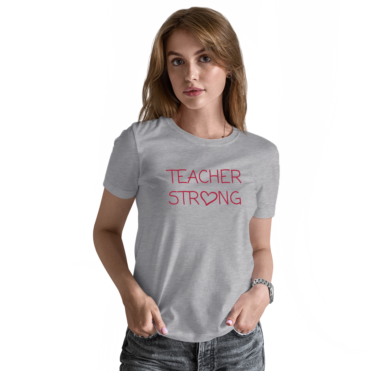 Teacher Strong Women's T-shirt | Gray