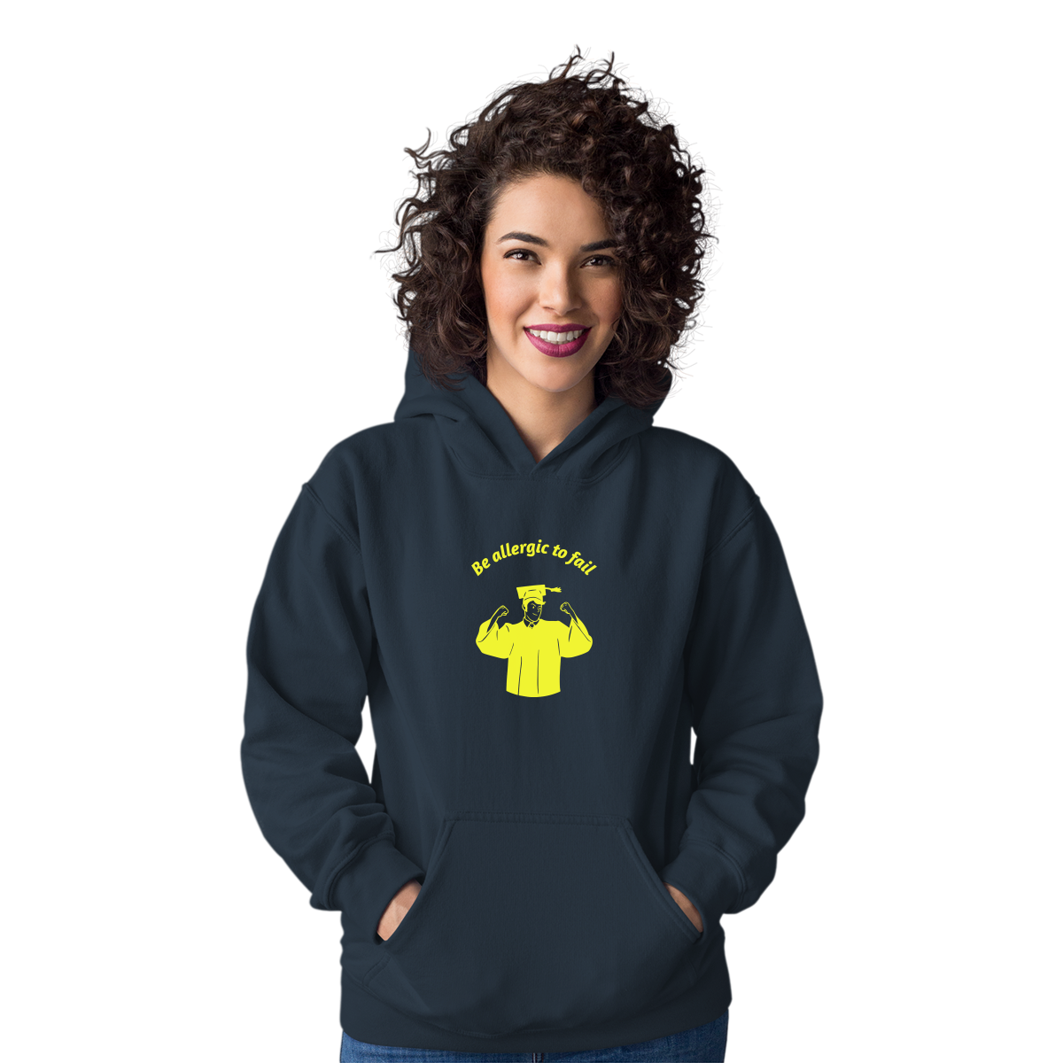 Be Allergic To Fail, Addicted To Success Unisex Hoodie | Navy