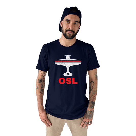 Fly Oslo OSL Airport  Men's T-shirt | Navy