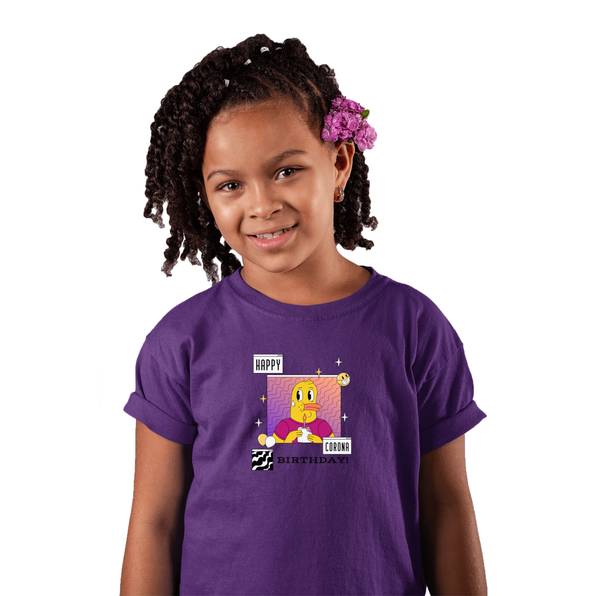 Happy Corona Birthday Toddler T-shirt | Purple