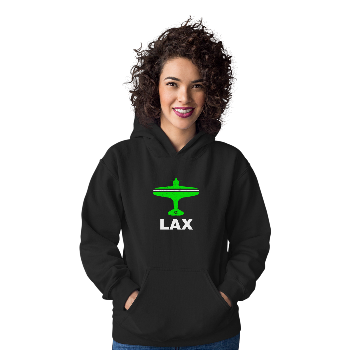 Fly Los  Angeles LAX Airport Unisex Hoodie | Black