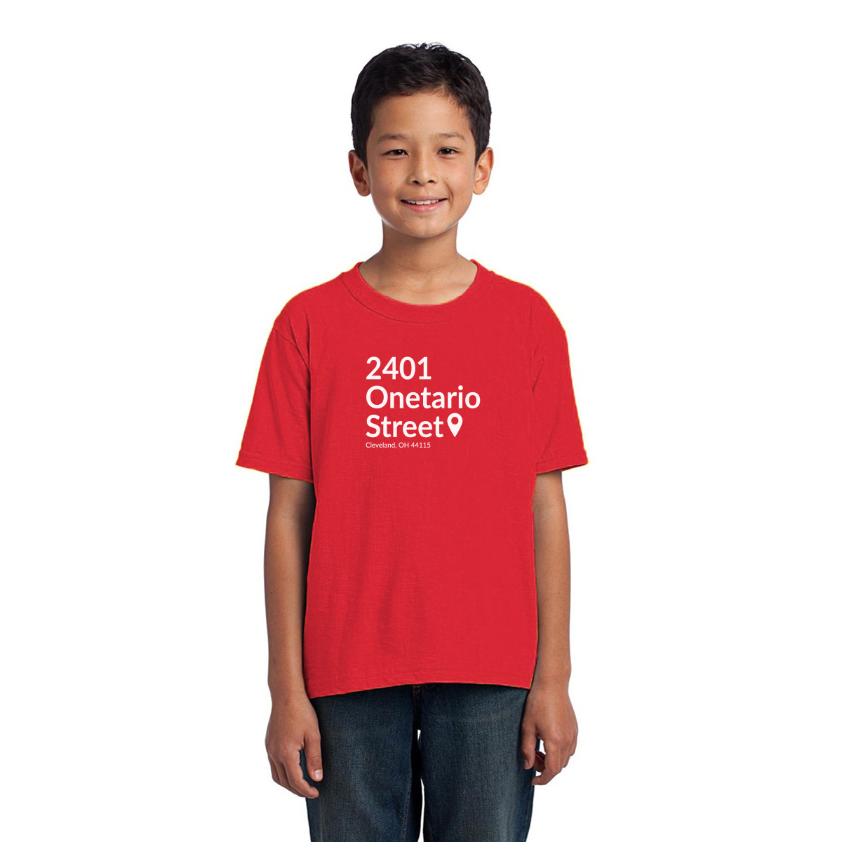 Cleveland Baseball Stadium Kids T-shirt | Red