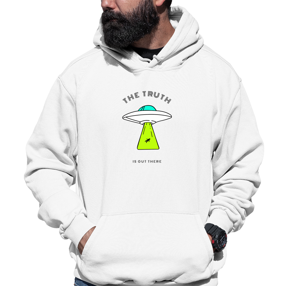 The Truth Is Out There Unisex Hoodie | White