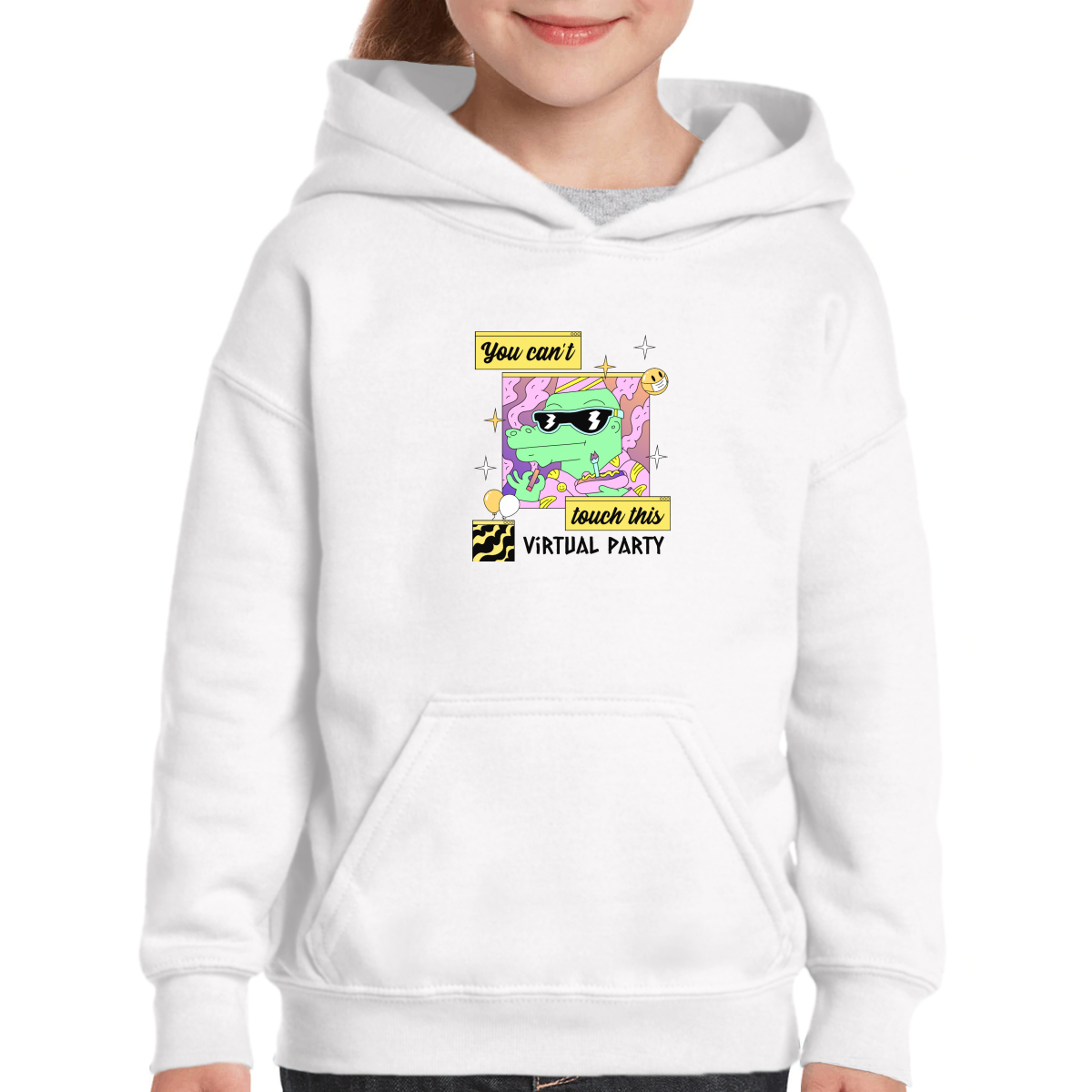 You Can't Touch This Kids Hoodie | White