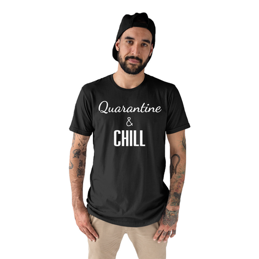 Quarantine And Chill  Men's T-shirt | Black
