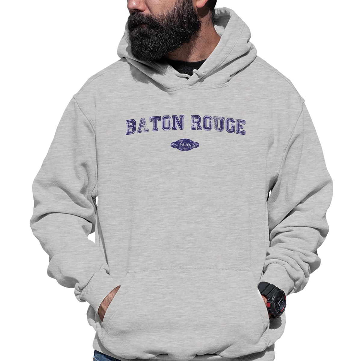 Baton Rouge 1699 Represent Unisex Hoodie | Gray