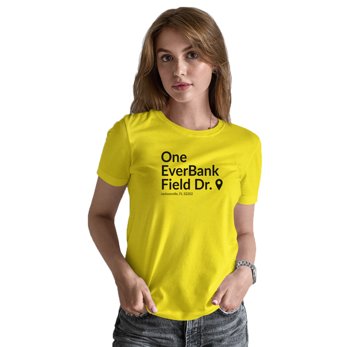 Jacksonville Football Stadium Women's T-shirt | Yellow