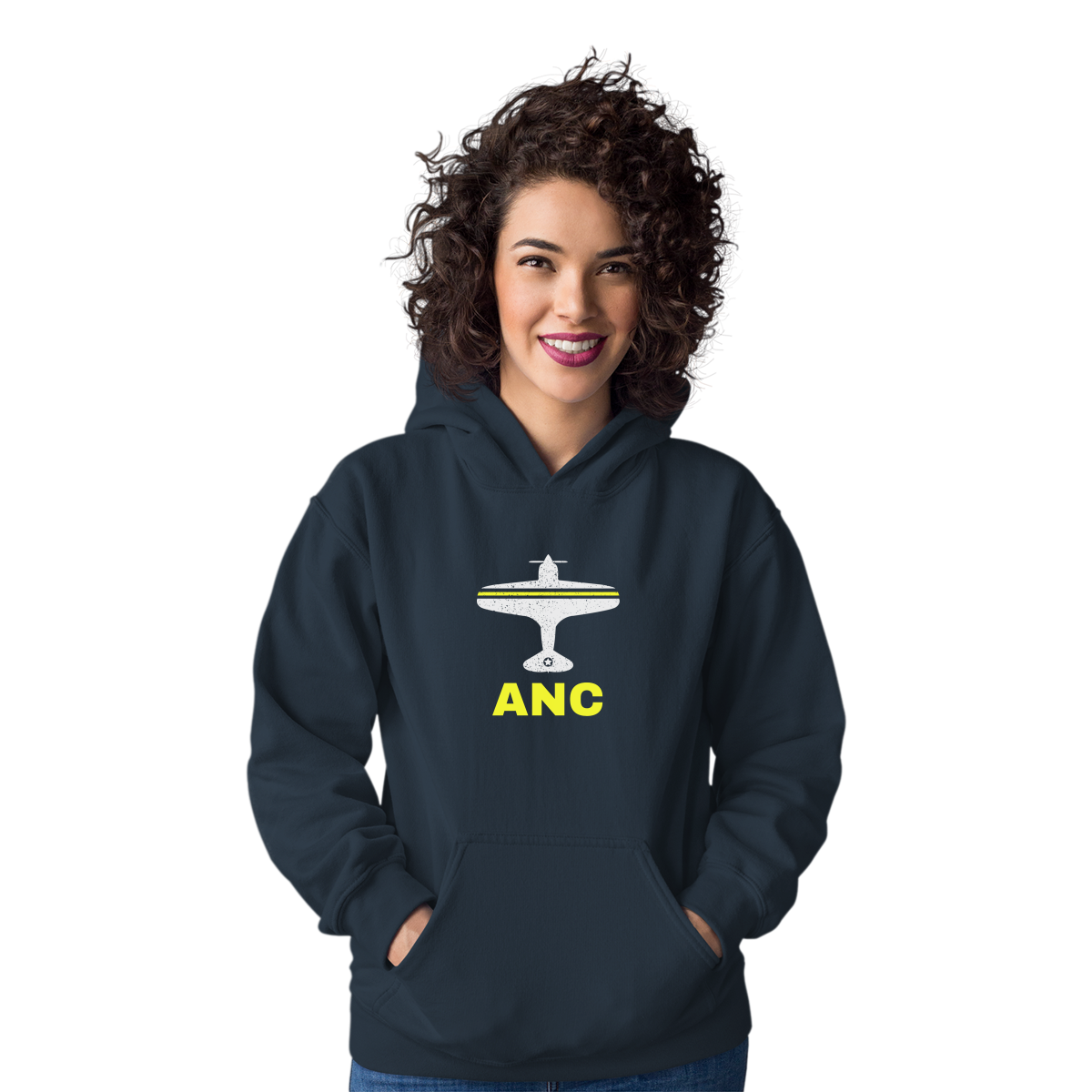 Fly Anchorage ANC Airport Unisex Hoodie | Navy