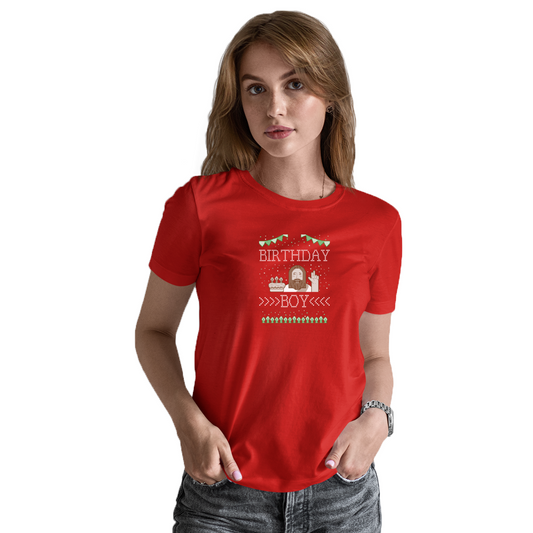 Christmas Birthday Boy Women's T-shirt | Red