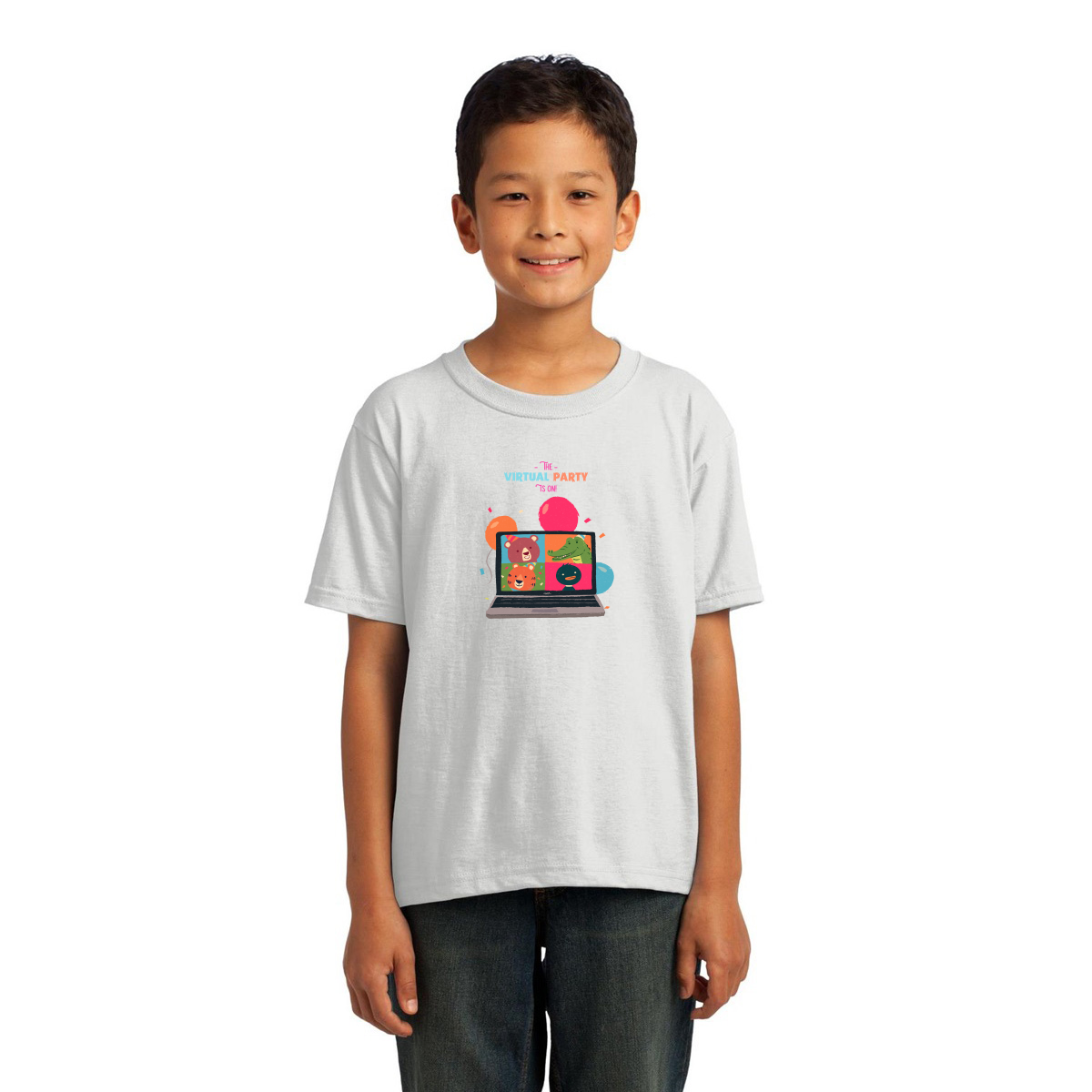 The Virtual Party is on Toddler T-shirt | White