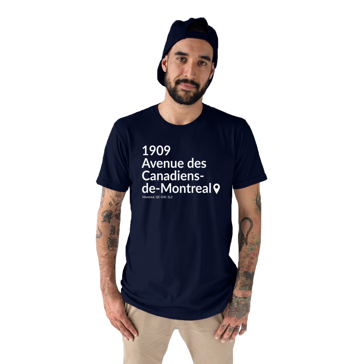 Montreal Hockey Stadium Men's T-shirt | Navy
