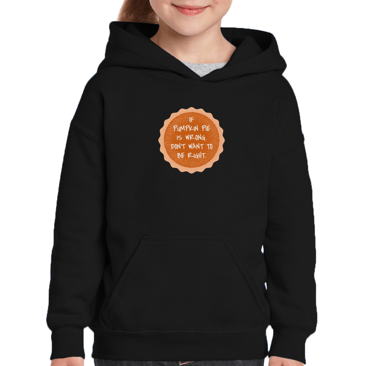 Pumpkin Pie Kids Hoodie | Black