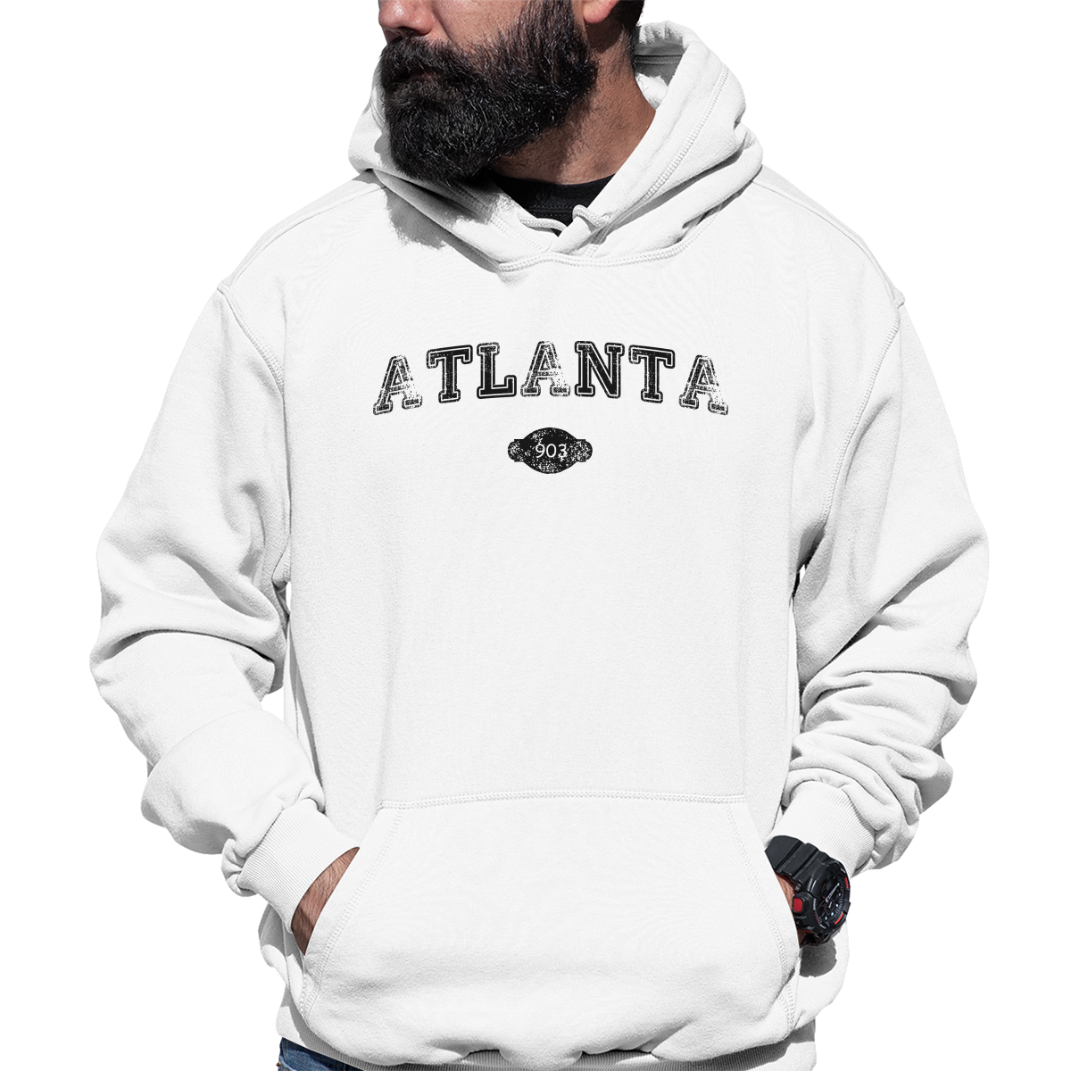 Atlanta 903 Represent Unisex Hoodie | White
