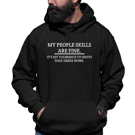 My People Skills Are Fine Unisex Hoodie | Black