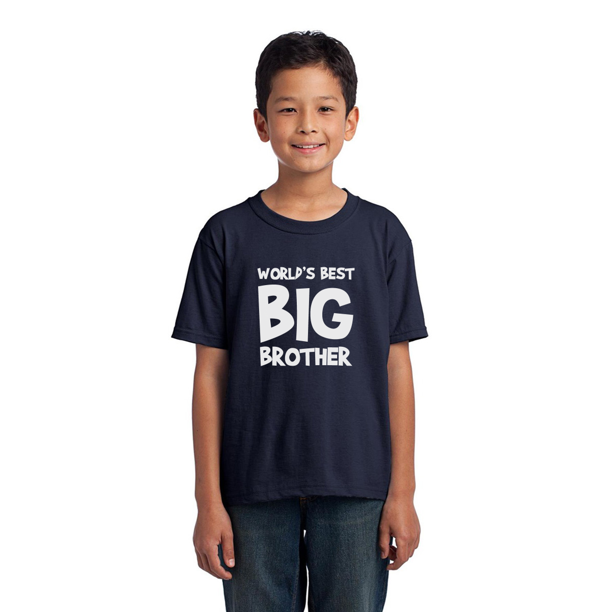 World's Best Big Brother Kids T-shirt | Navy