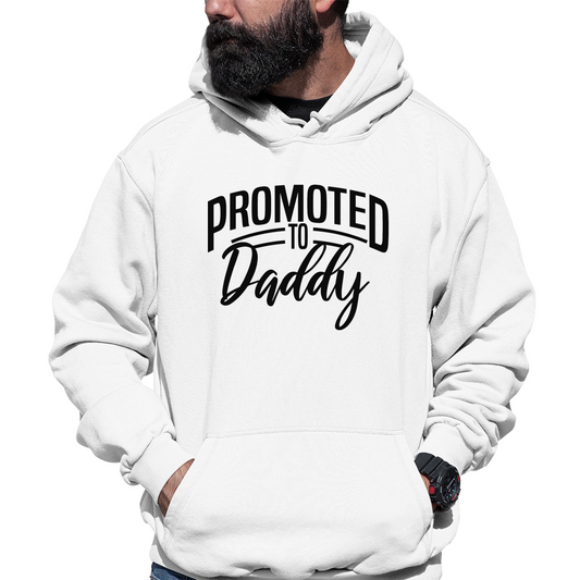 Promoted to daddy Unisex Hoodie | White